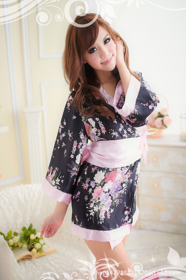 情趣内衣日系和服性感睡衣睡袍浴袍实拍写真角色扮演碎花和服