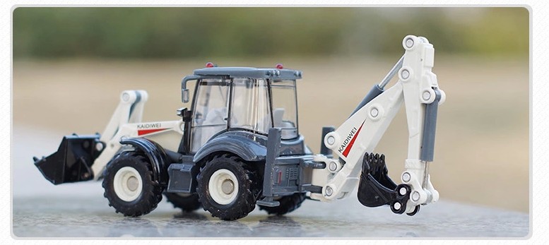 凯迪威625004合金工程车模型1:50双向铲车挖土机原厂仿真玩具汽车