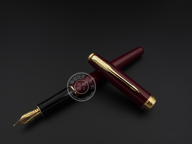 parker派克卓尔福系列「福」字三款宝石红 黑丽雅白夹 .