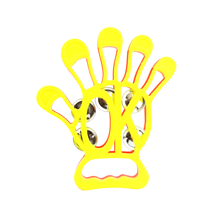 新款儿童摇铃 表演婚礼节日响铃 ok手形拍摇铃 外贸超市商场手铃