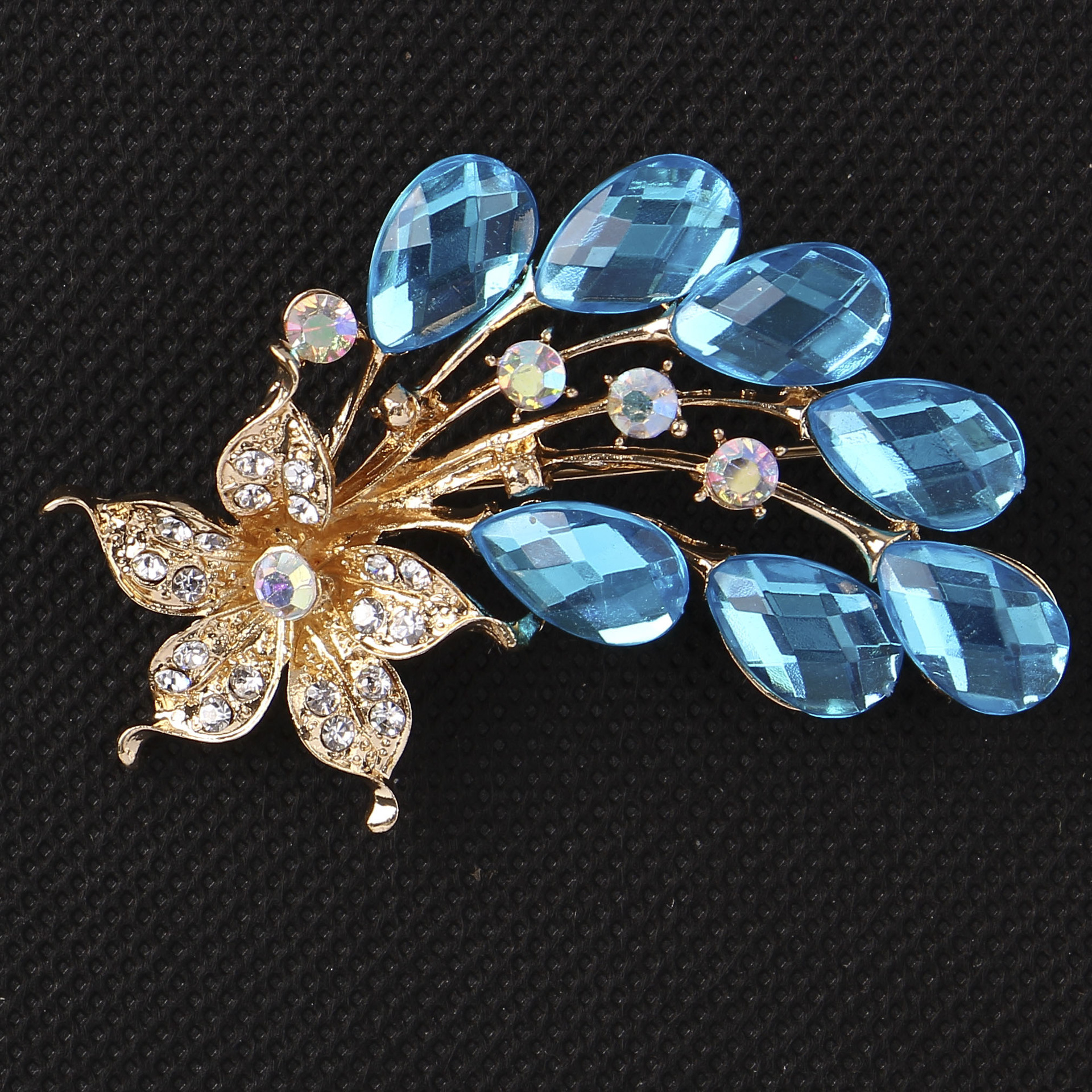 【淘宝爆款】韩版时尚花卉镶钻胸针别针合金胸花 厂家直销