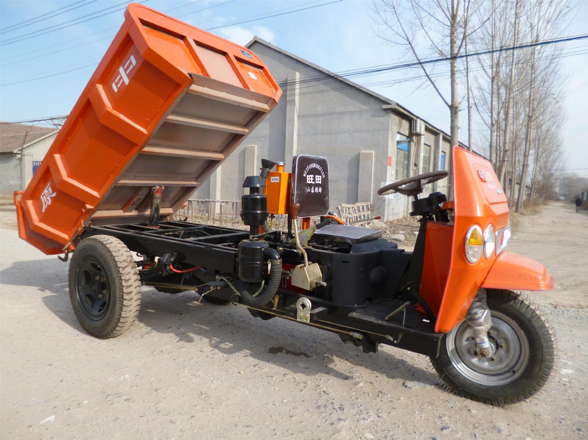 建筑工地三轮车 工程电动柴油三轮车 柴油小型农用自卸翻斗三轮车