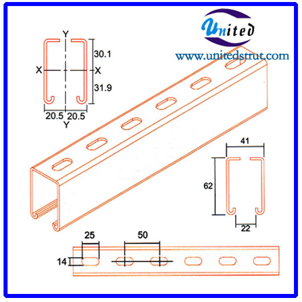  上一个 下一个></p></a> 举报  产品信息 冷弯热轧热浸镀锌c型钢开孔u形槽