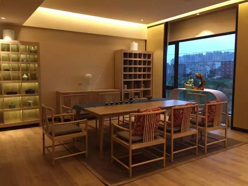 福清津漫茶家具 水曲柳实木茶桌定制工厂   实木新中式茶桌  津漫茶叶