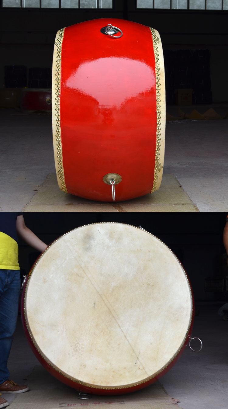 龙鼓大鼓堂鼓1.5米战鼓牛皮鼓红鼓实木手工大锣鼓乐器鼓厂家直销