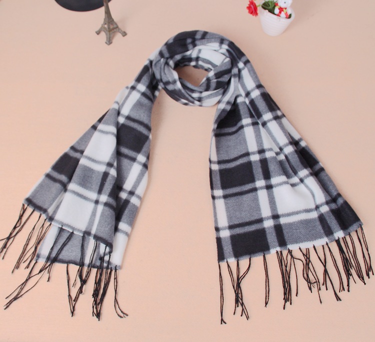 新款秋冬季仿羊绒男士围巾 义乌围巾厂家货源淘宝赠品围巾批发