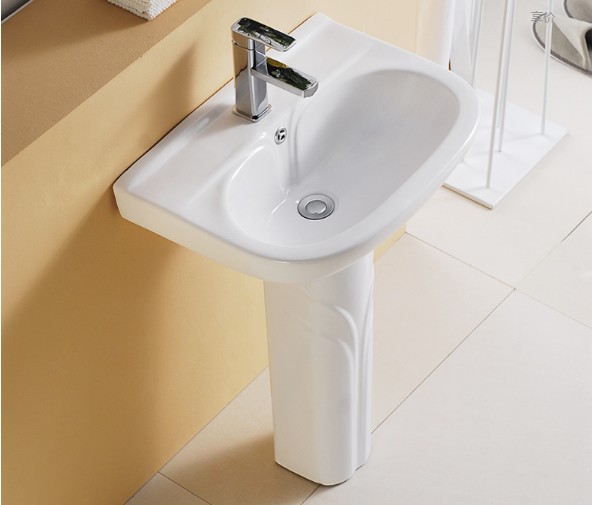 陶瓷 兰花柱盆 卫生间洗脸盆 立柱盆 阳台洗手盆 简易洗手台盆