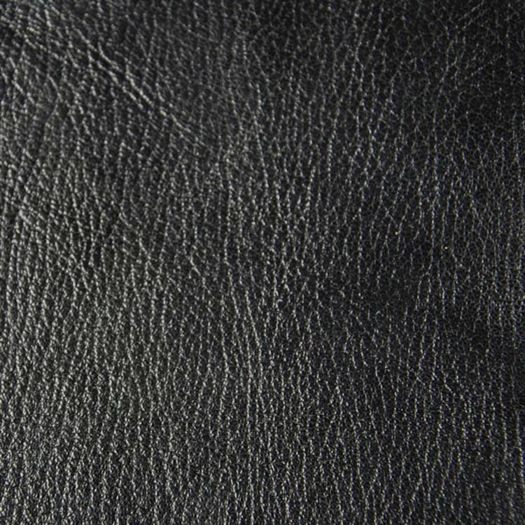 整张头层羊皮革 缩纹植鞣黑色山羊皮皮料