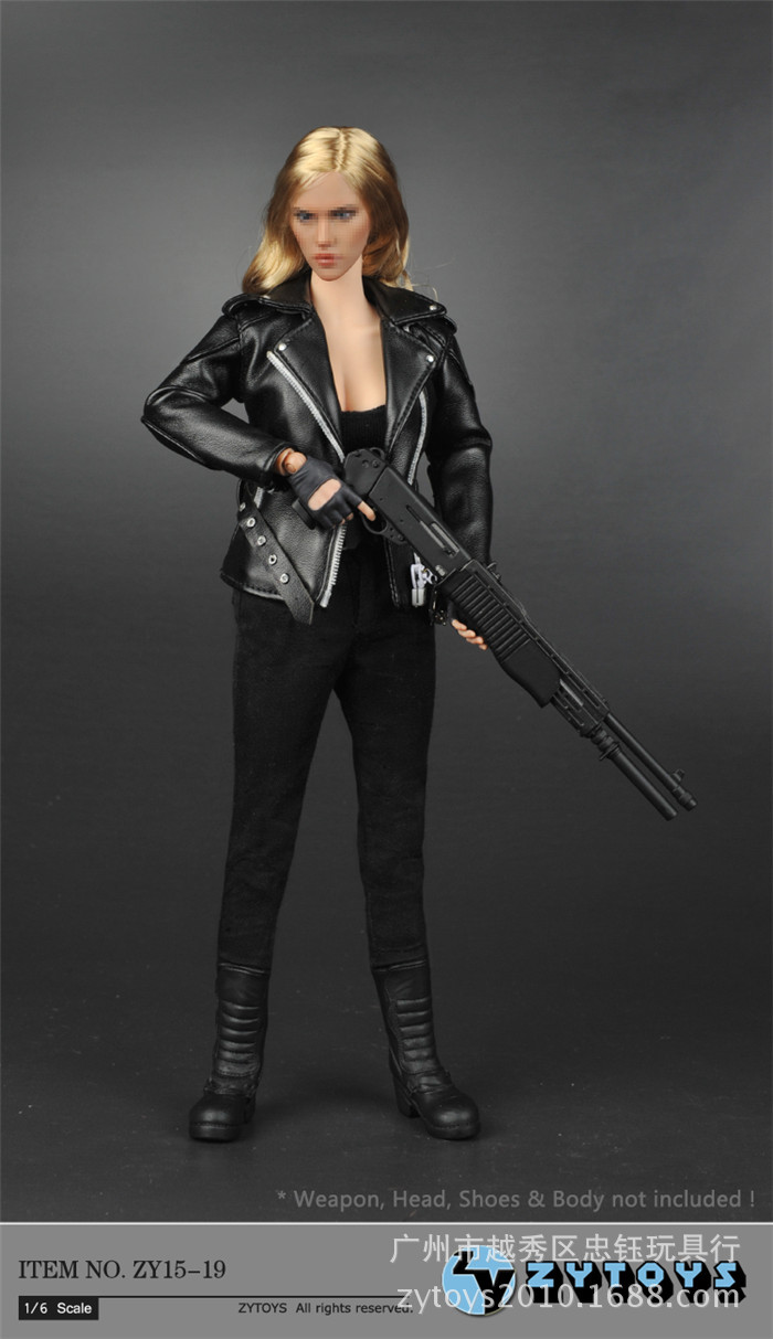 zytoys 1:6 终结者 t-800 女装 皮衣 套装 zy15-19