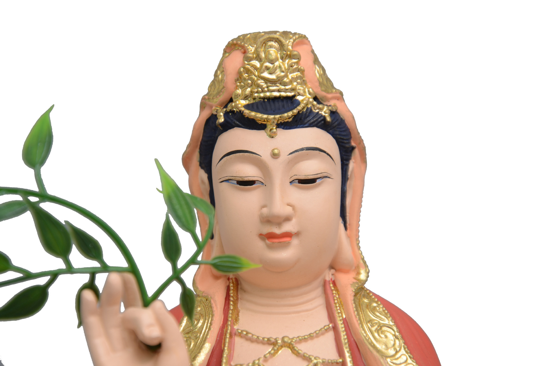 树脂彩绘西方三圣观世音菩萨佛像佛堂供奉工艺品摆件工厂来样加工