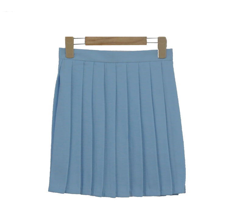 现货 高温压褶日本夏季水手服jk制服百褶裙半身裙可调节有口袋