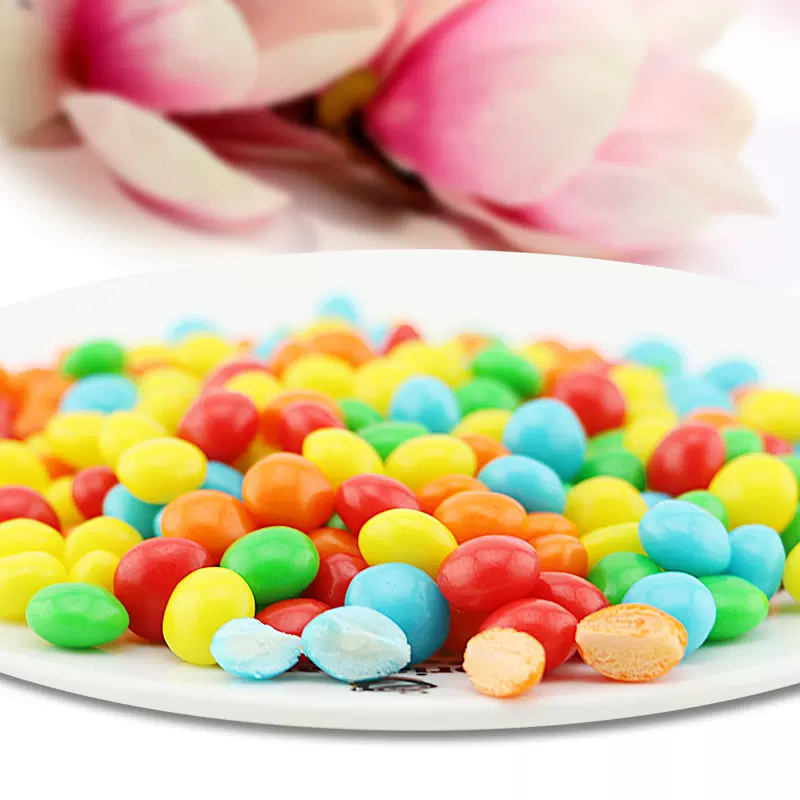 彩虹糖水果软糖休闲零食 果汁糖果 儿童食品散装2公斤 厂家批发