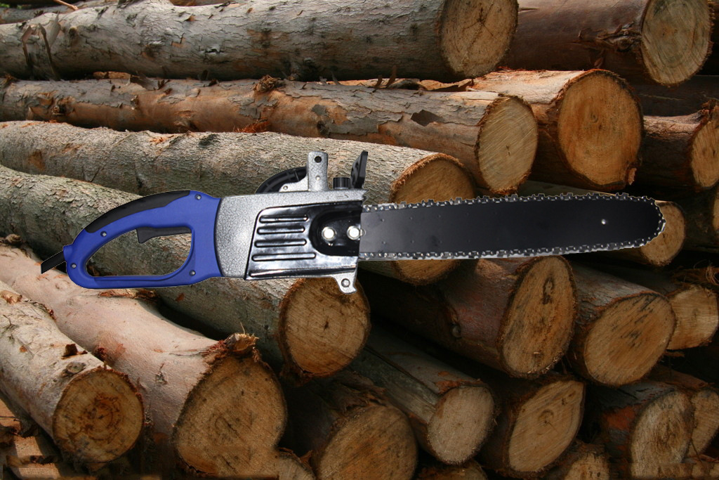 五金伐木锯16寸大功率木工电链锯 链条锯手动喷油省油厂家直销