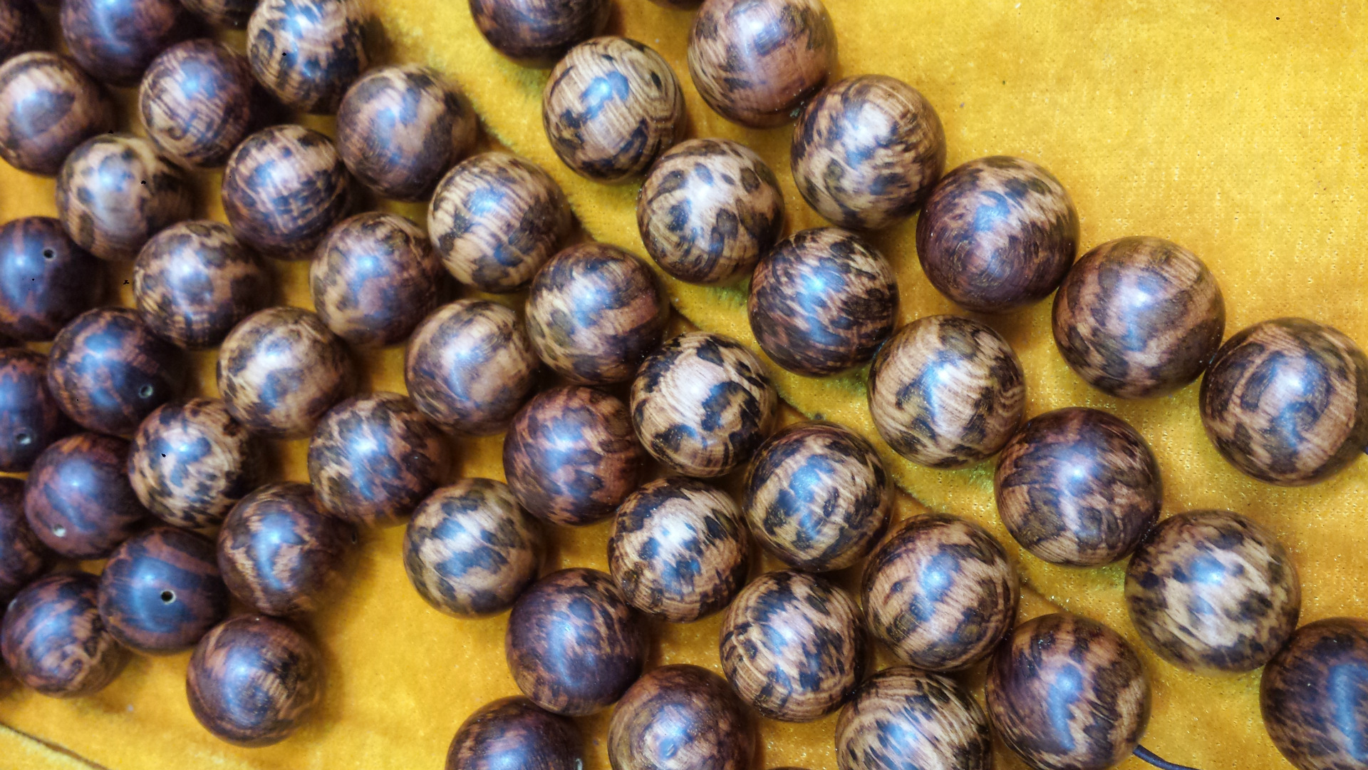 南美洲硬木蛇纹木2.0佛珠手串男士款虎斑纹爆满花豹纹原木蛇