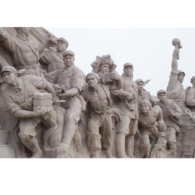 景观树脂雕塑加工定制革命战争时期人物雕像玻璃钢雕塑旅游景观