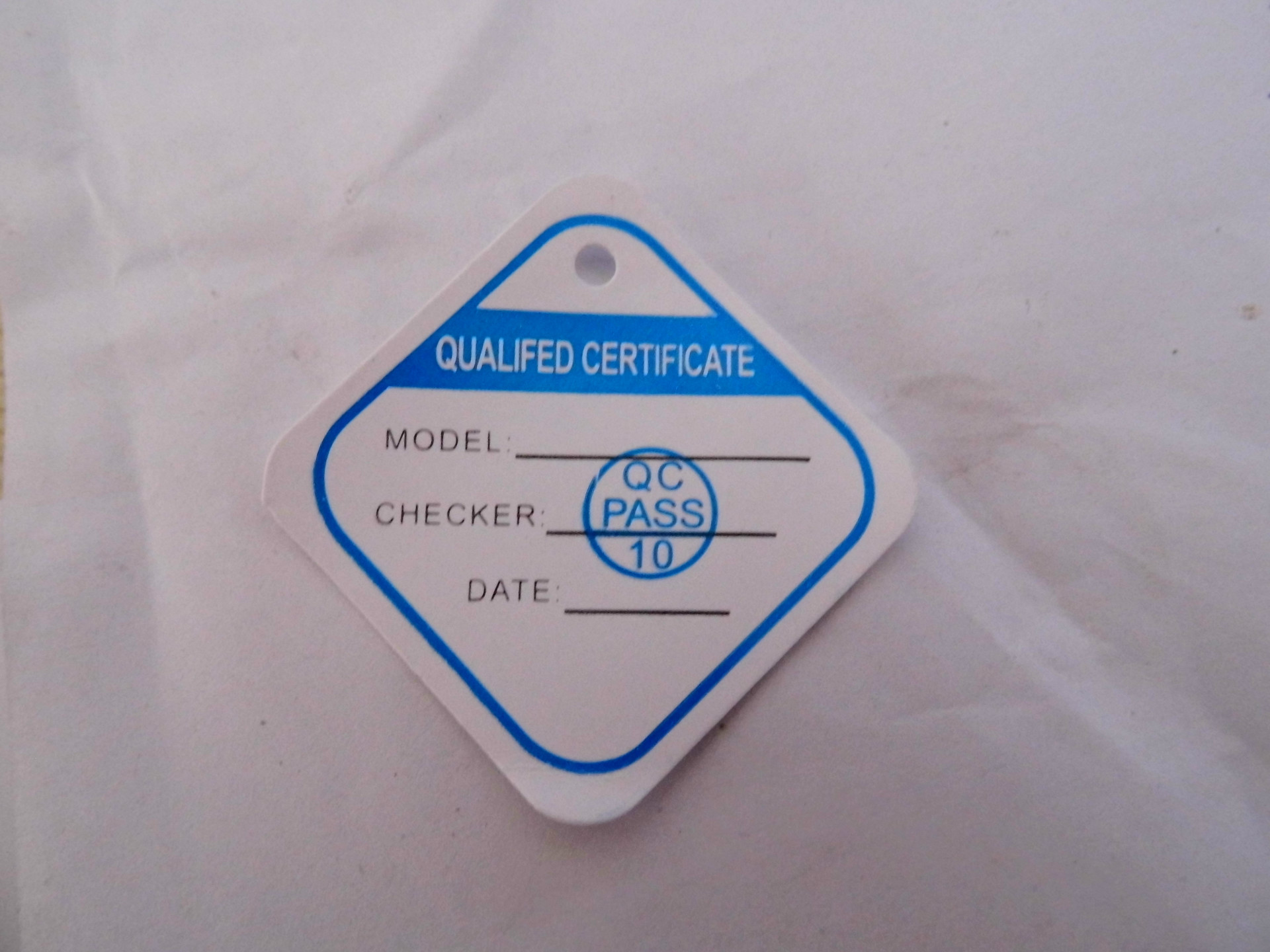 双11 大量供货现货三角形菱形合格证可按客要求定制