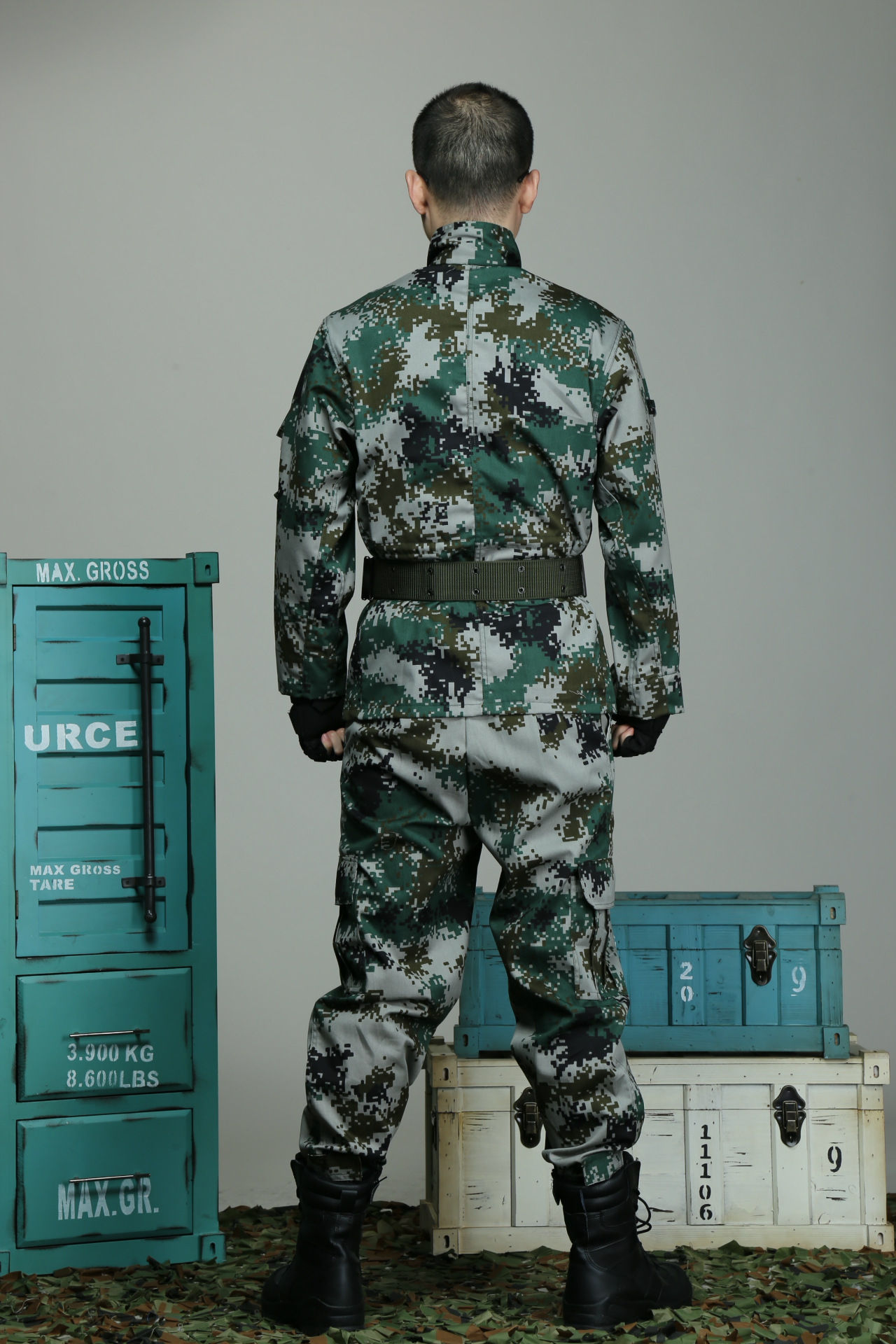 正品07丛林迷彩服套装男女数码军训服春秋