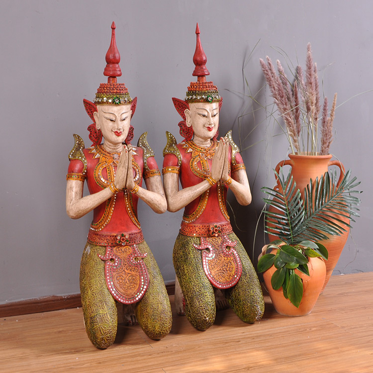 东南亚风格跪佛 迎宾招财摆件酒店餐厅家居进口迎宾佛像摆件10222