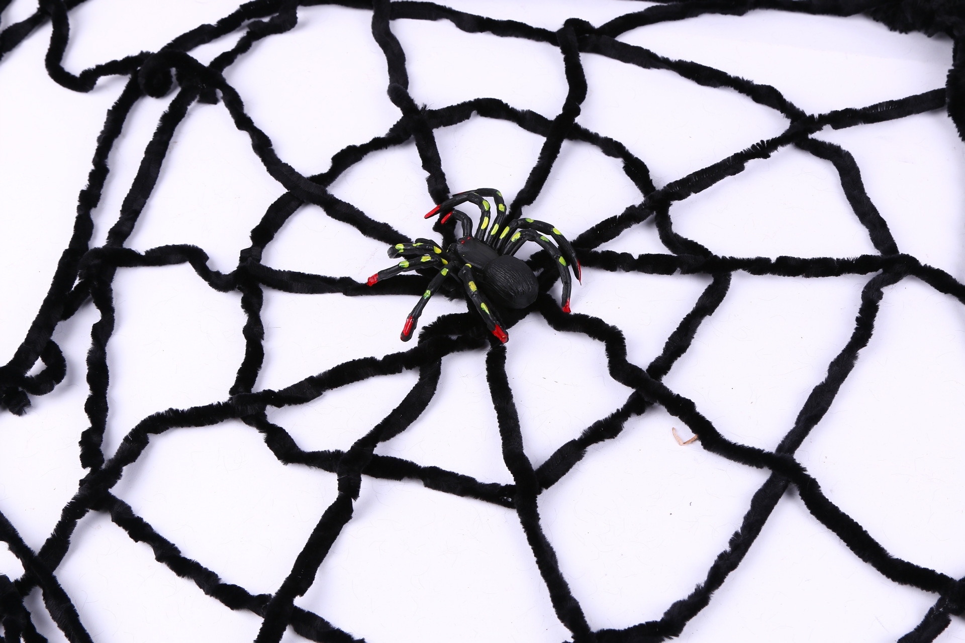 万圣节恐怖场景布置道具绒线蜘蛛网黑色蜘蛛网白色蜘蛛网1.5米3米