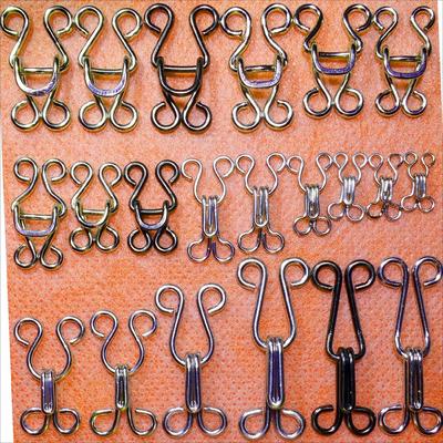 厂家批发金属铜领钩弹簧风纪扣保险领勾内衣对扣乌蝇搭扣裤钩裙勾