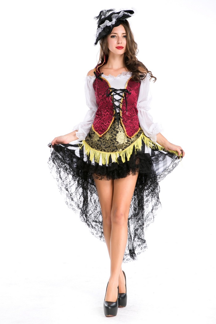 万圣节服装cosplay 女海盗角色扮演成人pirate costumes化妆舞会
