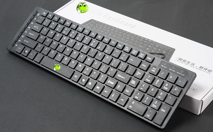 苹果有线键盘 超薄巧克力多媒体键盘 送全新防水保护膜 手感舒适