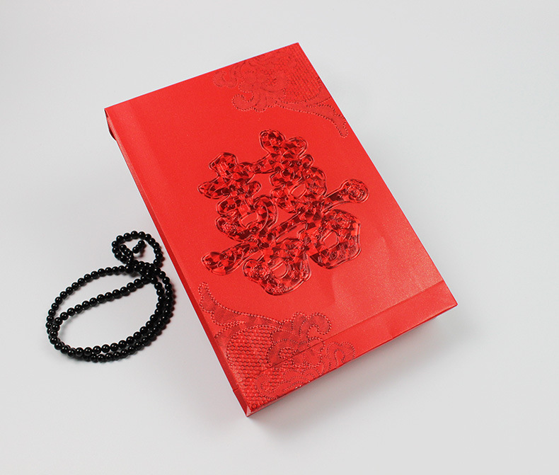 红包 【规格】25*17*4cm 【工艺】珠光纸/压纹/烫红金工艺/烫金色工艺