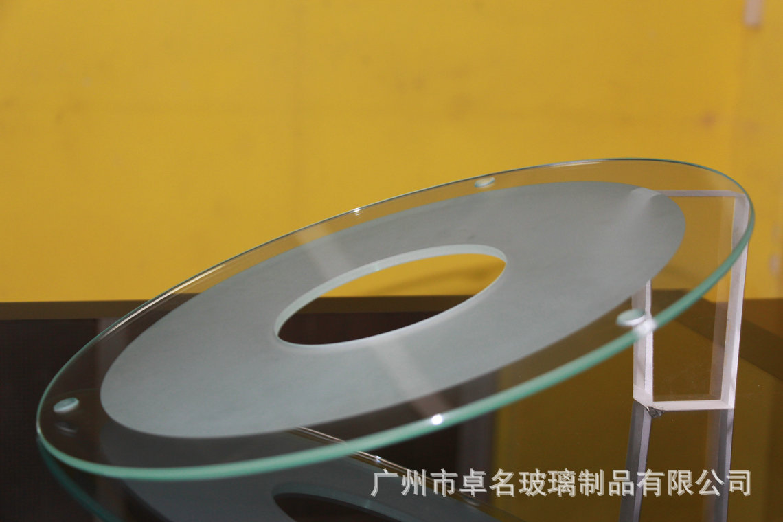 生产工艺玻璃加工 10mm平板钢化玻璃 磨圆钻孔磨砂玻璃抛光-瓷砖家
