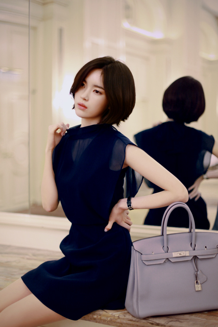 1665夏季新款短裙雪纺a字裙 名媛 优雅 轻透 无袖女韩版连衣裙