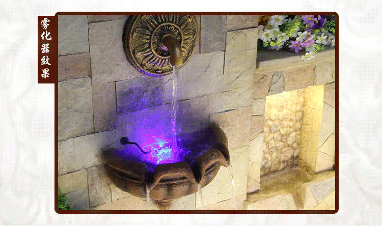 大型鱼池欧式流水喷泉家居饰品客厅阳台办公室水景招财摆件工艺品