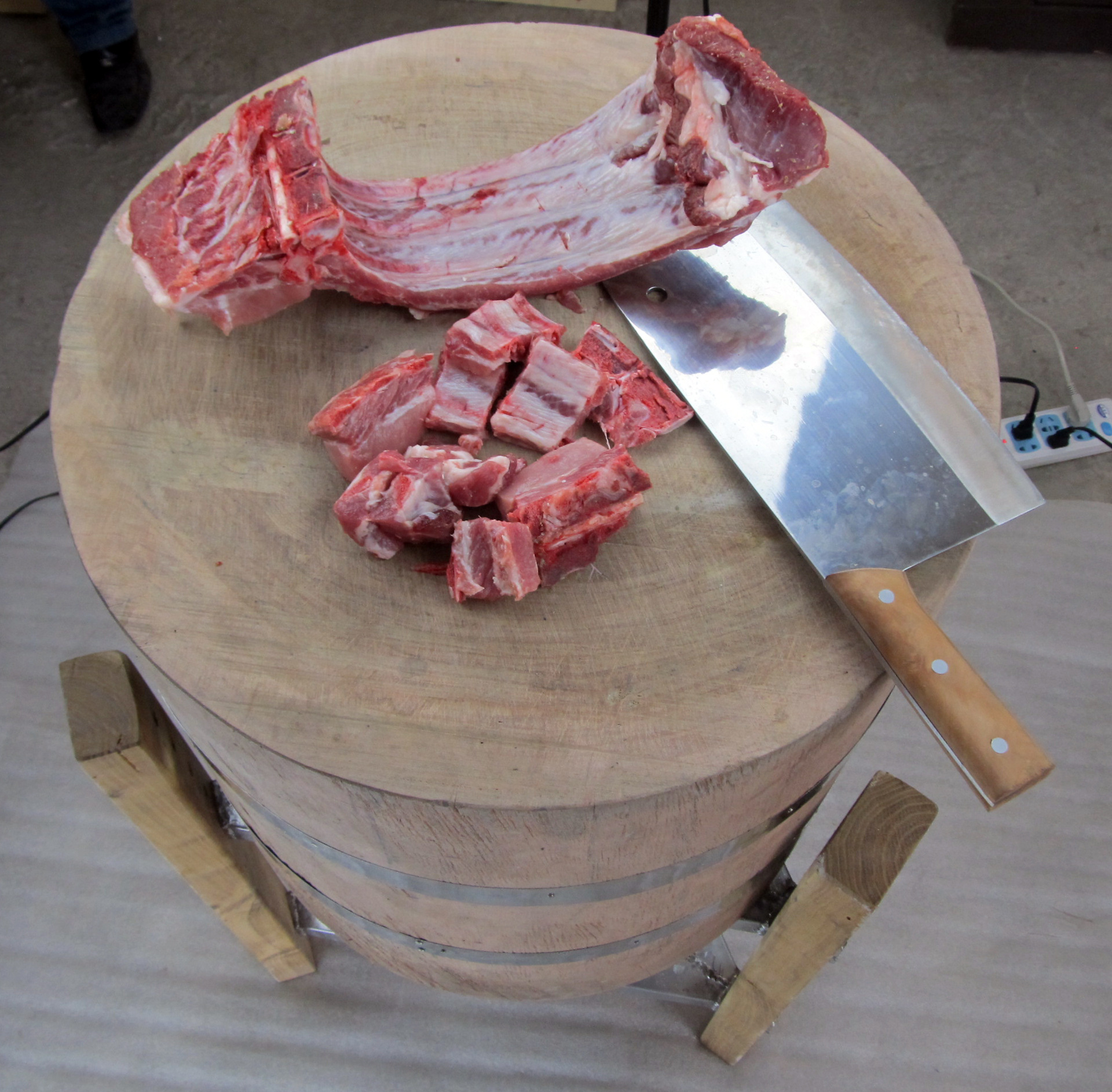 肉案酒店农贸市场升级改造南非铁木斩骨头剁肉骨头食品厂菜篮子