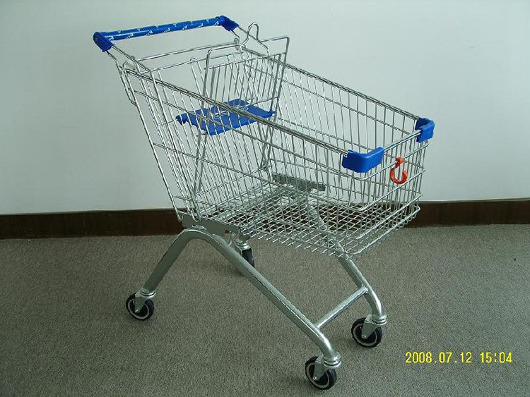 2015款新型不锈钢人字型购物车,厂家直销批发 超市购物车014