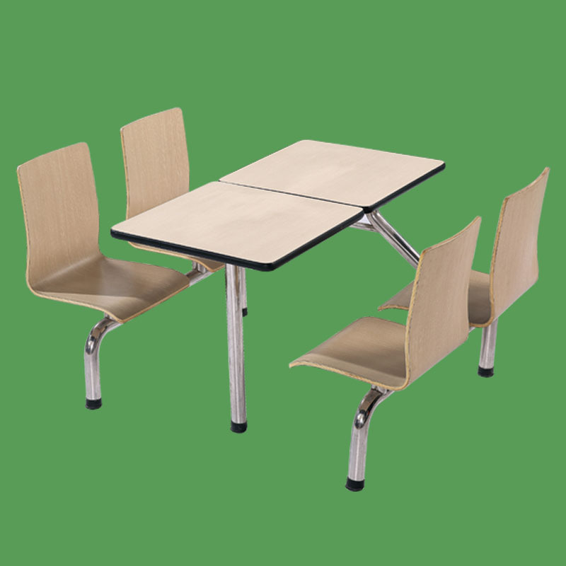 【厂家直销】 四人位快餐桌 快餐店 不锈钢圆管架 肯德基 奶茶店