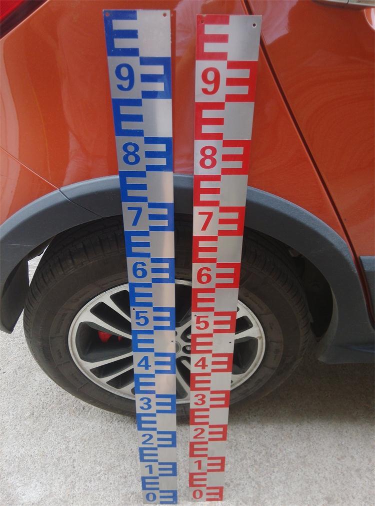 304不锈钢水位标尺1米长8厘米宽水位尺国标水尺腐蚀烤漆工艺制作