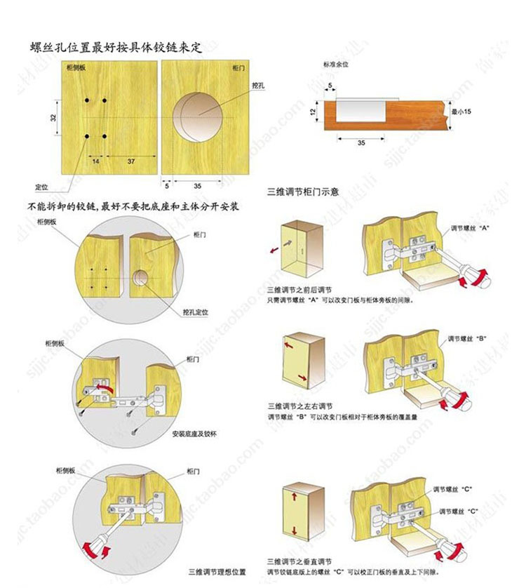 yjx/雅金轩 不锈钢缓冲铰链柜门铜芯铰链合页橱柜门铰链静音铰链