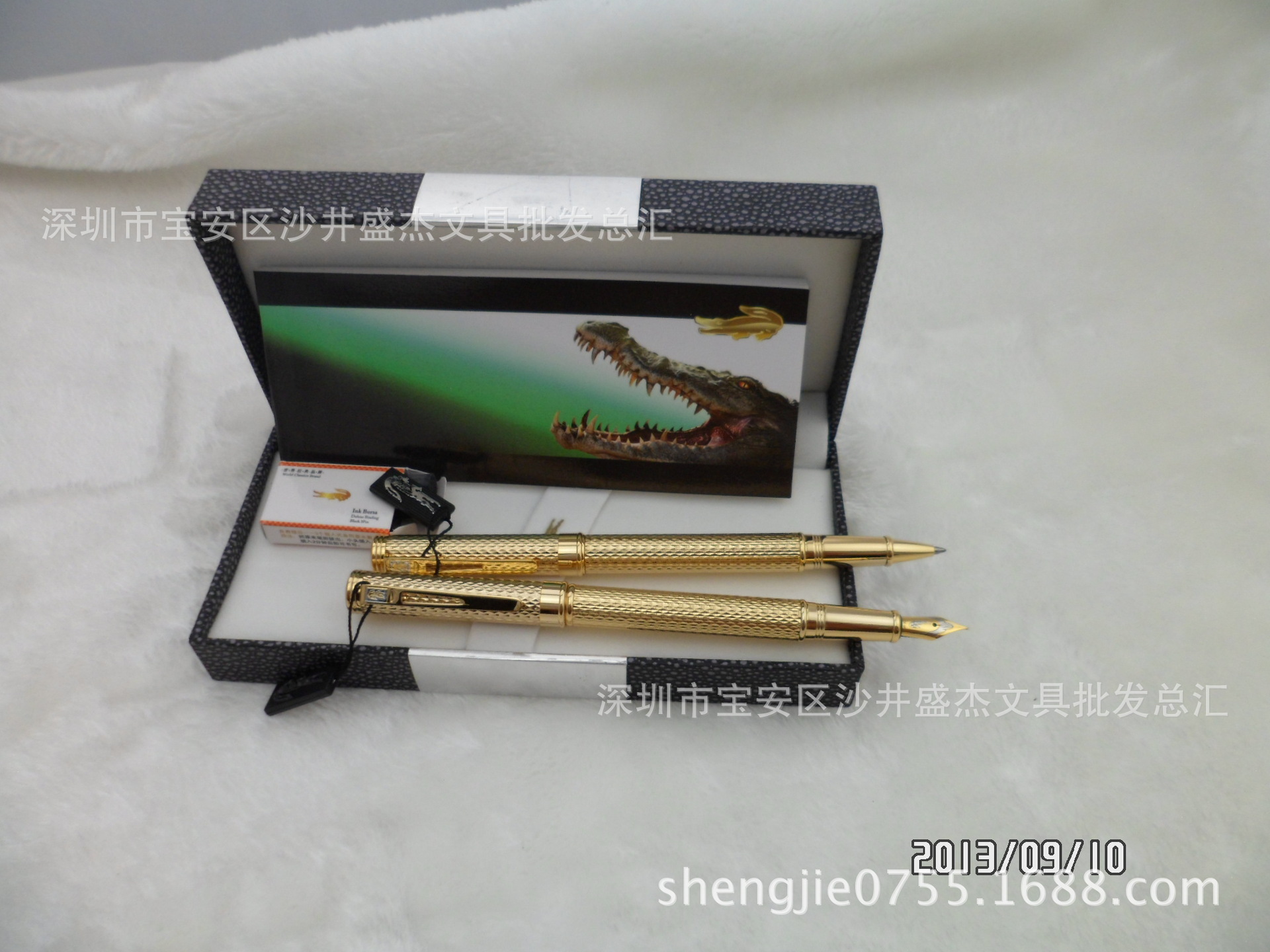 批发crocodile欧洲鳄鱼钢笔218金夹铱金笔墨水笔礼品笔