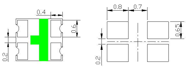 0603红绿 rgb 焊盘