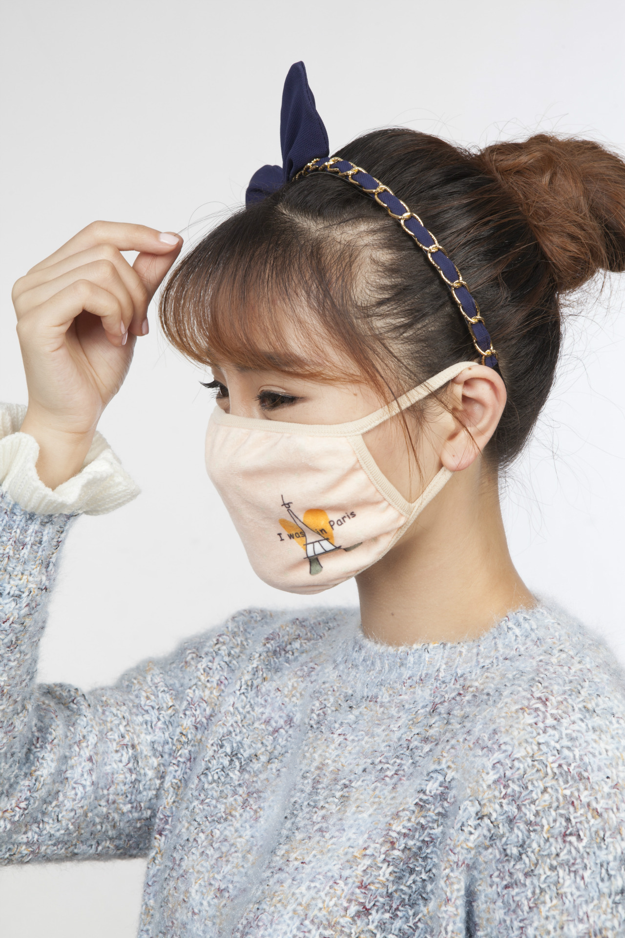 小狮子瑞恩女士平面新款冬季口罩 袋鼠图案挂耳式口罩[k-4871]