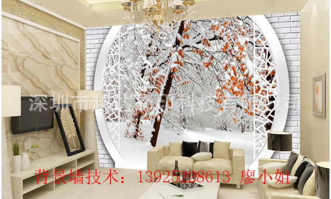 背景墙印刷效果