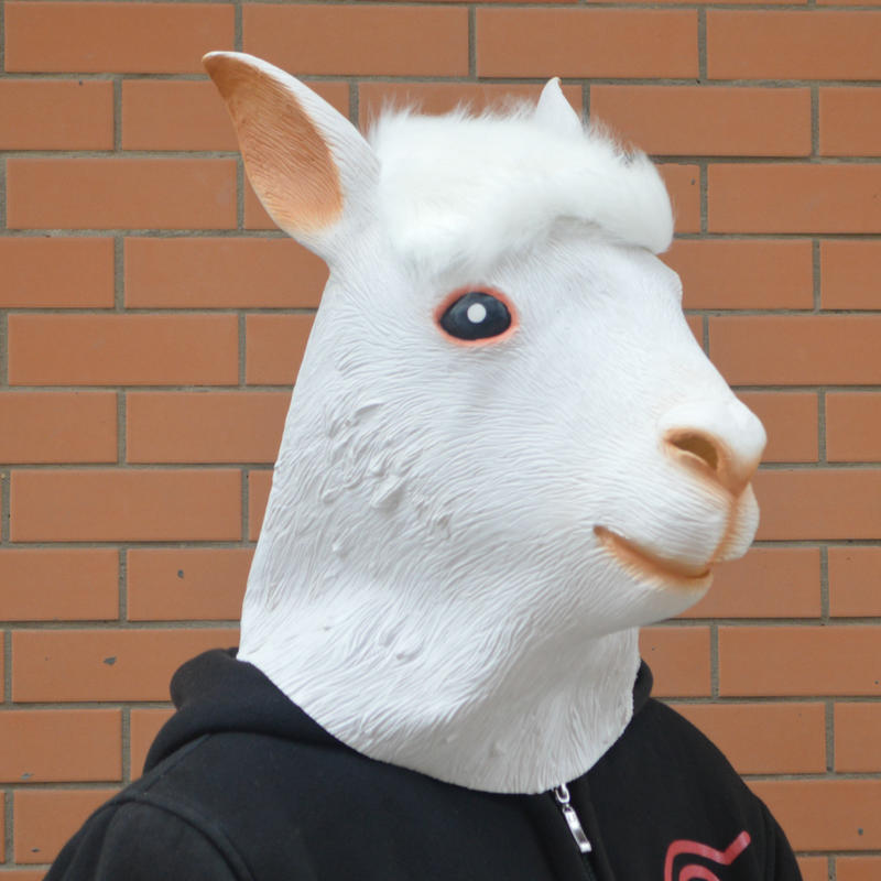 舞会派对舞台演出装扮网络神兽羊驼草泥马面具头套羊头套面具cos
