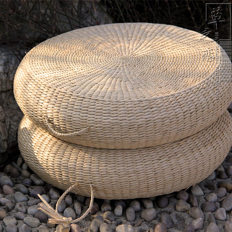 批发蒲草编打坐垫瑜伽垫禅佛坐垫地垫榻榻米蒲团