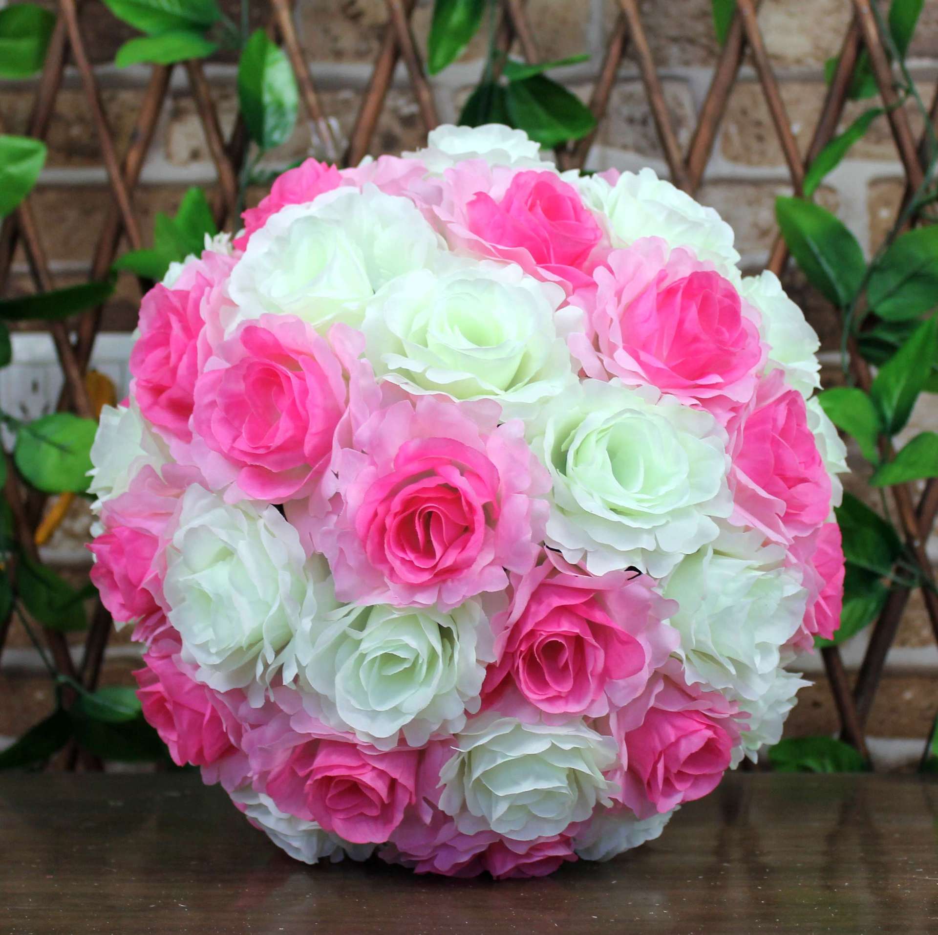 高档仿真开口玫瑰花球 商场酒店4s店美陈圣诞装饰品 年中新品批发