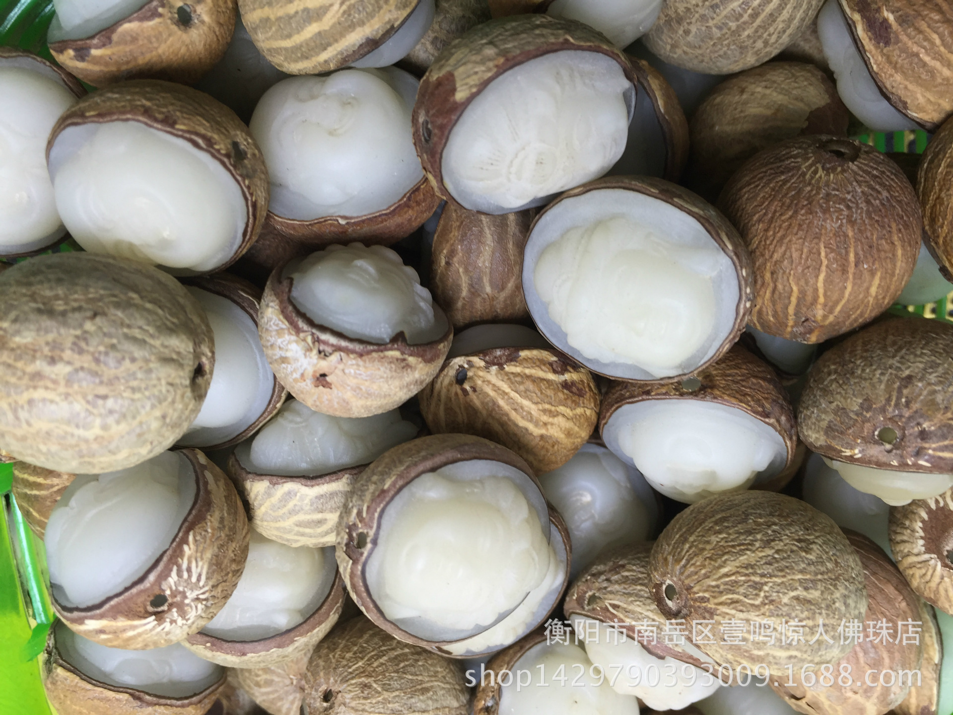 批发天然原皮菩提根雕件弥勒佛23mm挂件饰品配饰菩提