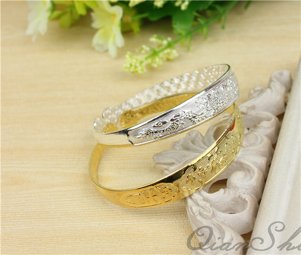 f343 成人款银手镯 金手镯 摆地摊手环银镯子义乌小商品批发市场