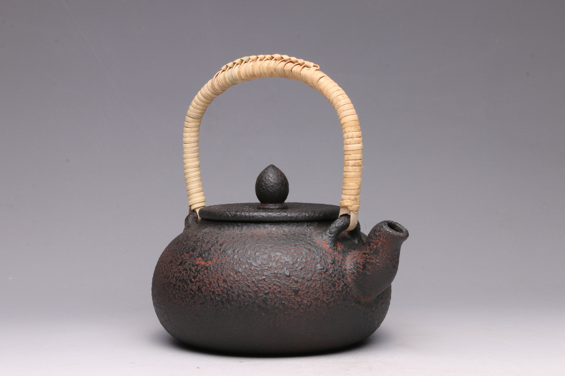 龙砂陶 批发宜兴紫砂壶粗陶仿铁泡茶器1170毫升手工制作可烧水茶