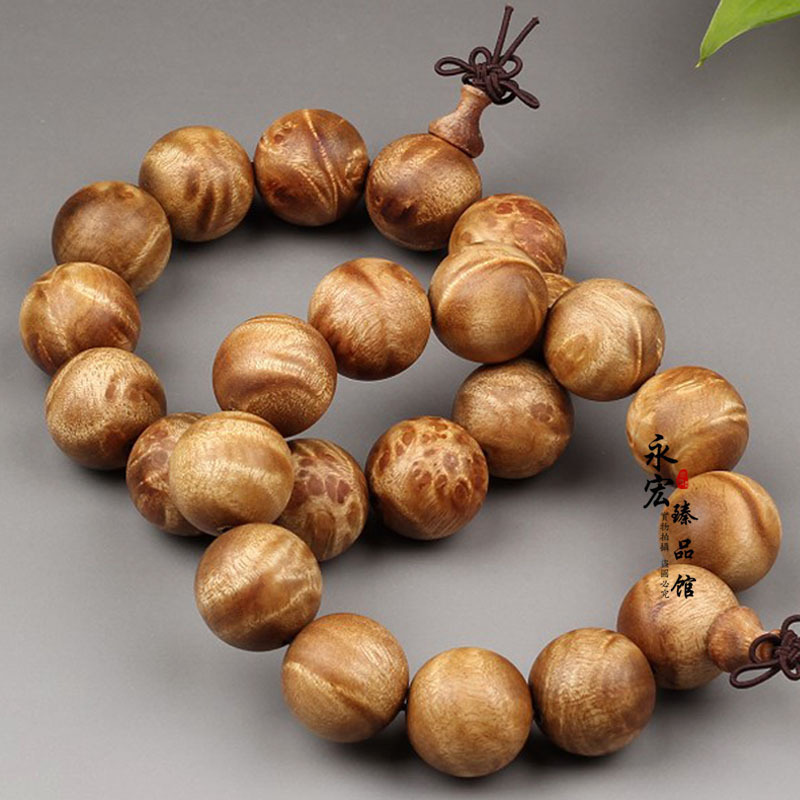 缅甸黄金樟留疤手串 手串 木雕礼品 厂家直销 黄金樟佛珠手链