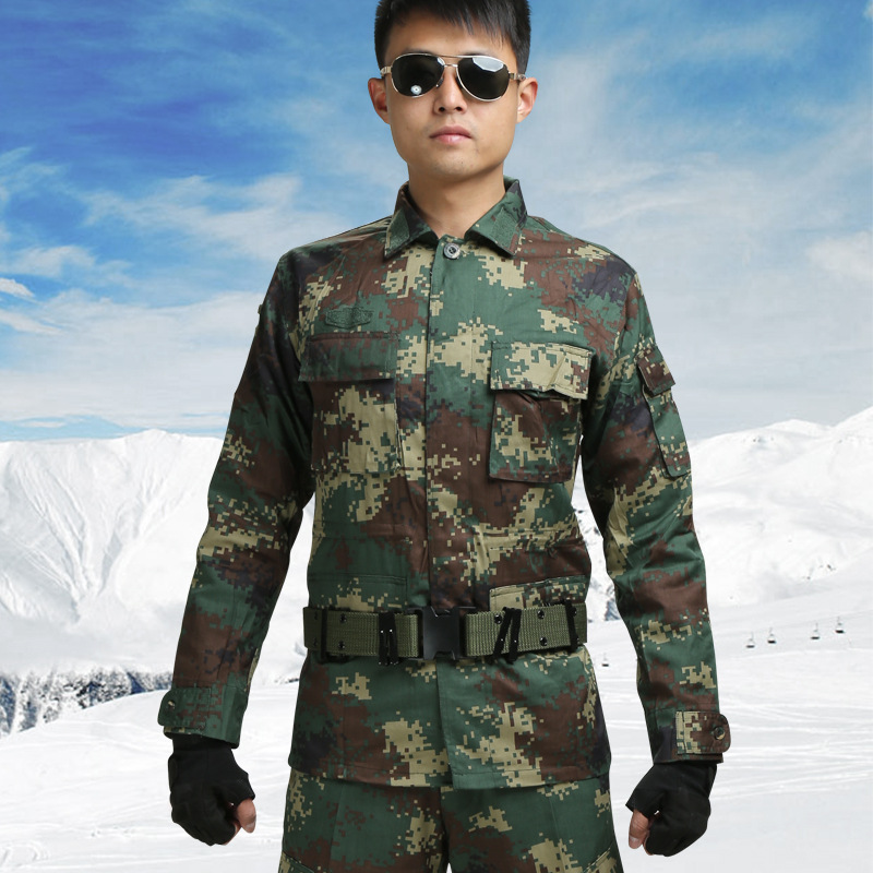 董嘉骏正品夏季07迷彩服 教官作训服 正品二炮丛林数码迷彩服套装