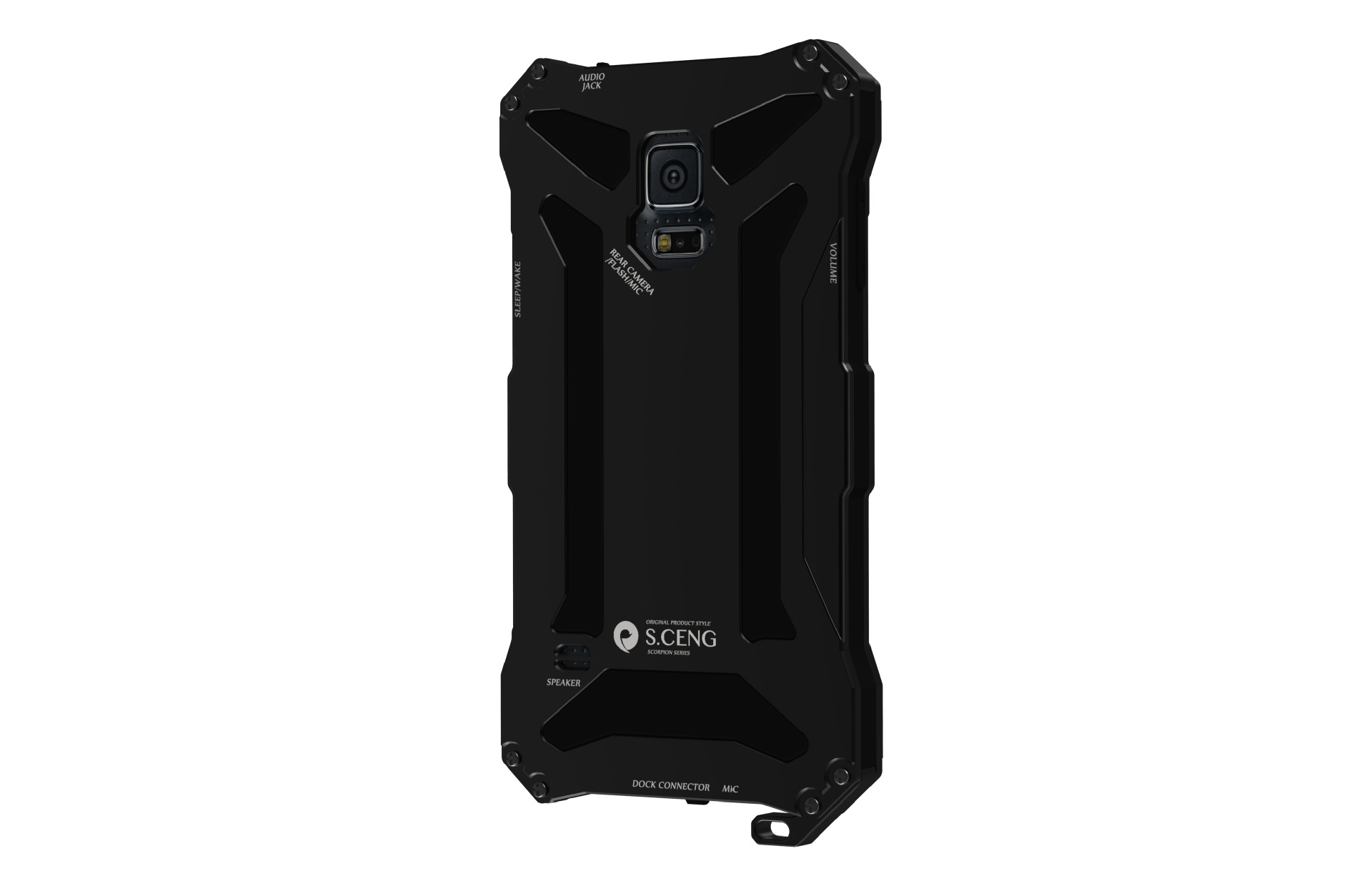 S.CENG Gundam Water Resistant Dustproof Shockproof Silicone Gorilla Glass Aluminum Alloy Metal Case Cover for Samsung Galaxy S5