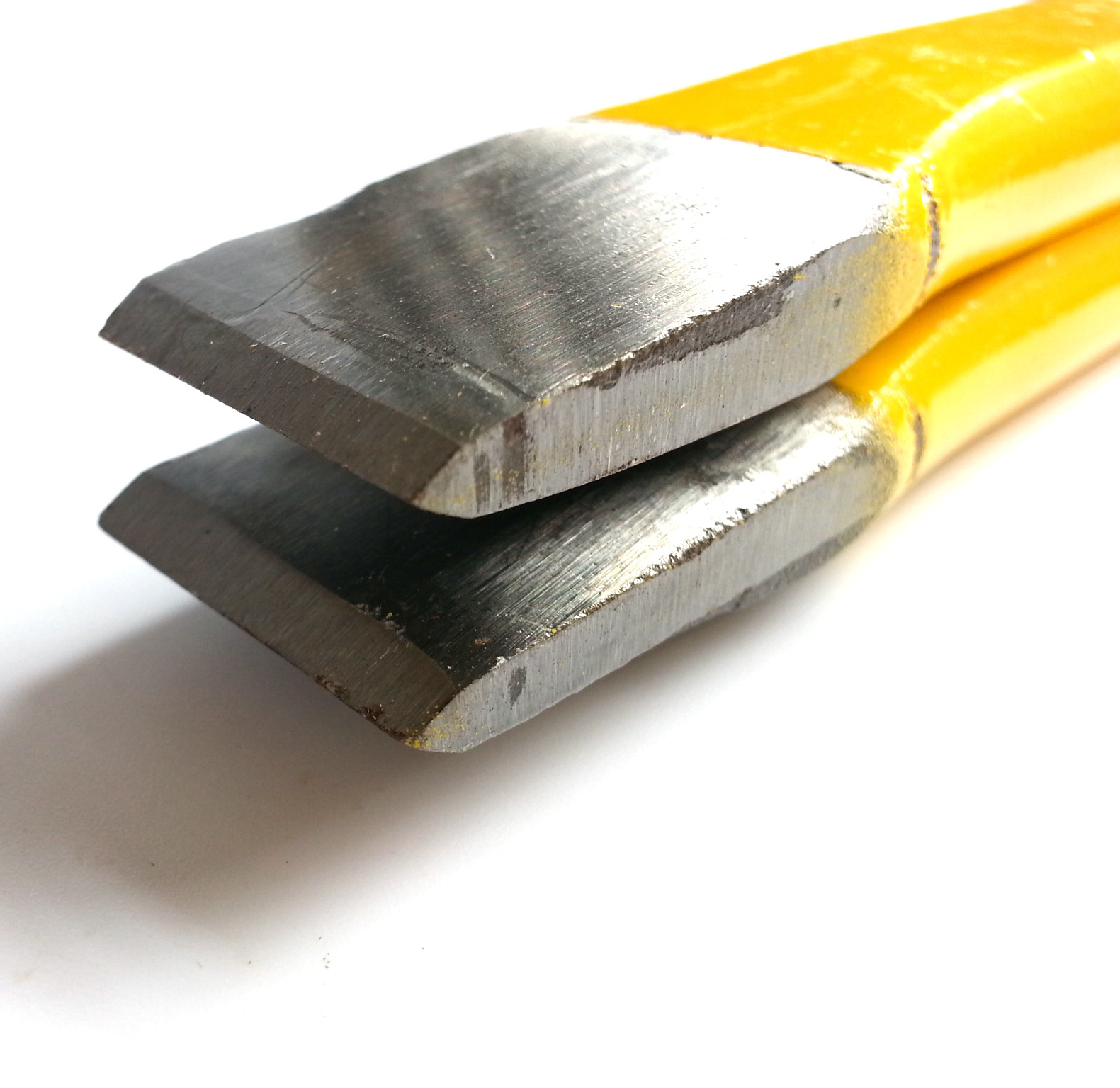 五金工具锋钢喷塑黄色扁平头凿铁凿子石工 扁铲錾子