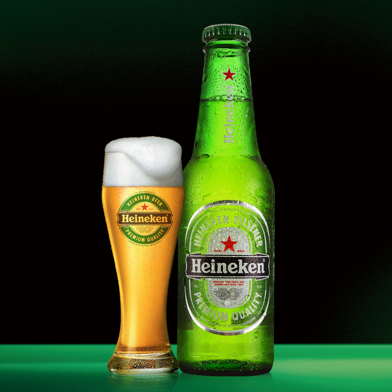 荷兰原装进口heineken喜力啤酒赫尼根黄啤250ml24瓶